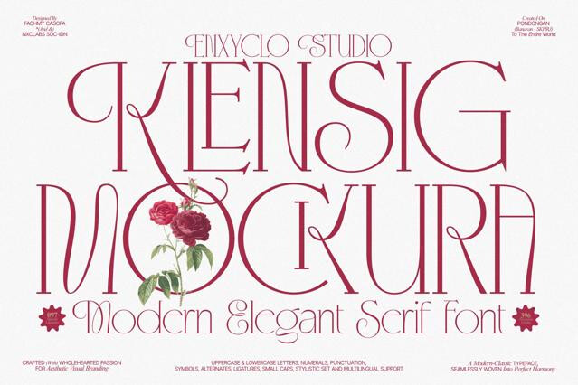 KLENSIG MOCKURA — Elegant Luxury Serif Font