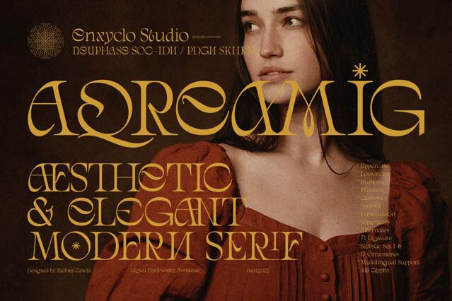 AQREAMIG — Modern Luxury Serif Font