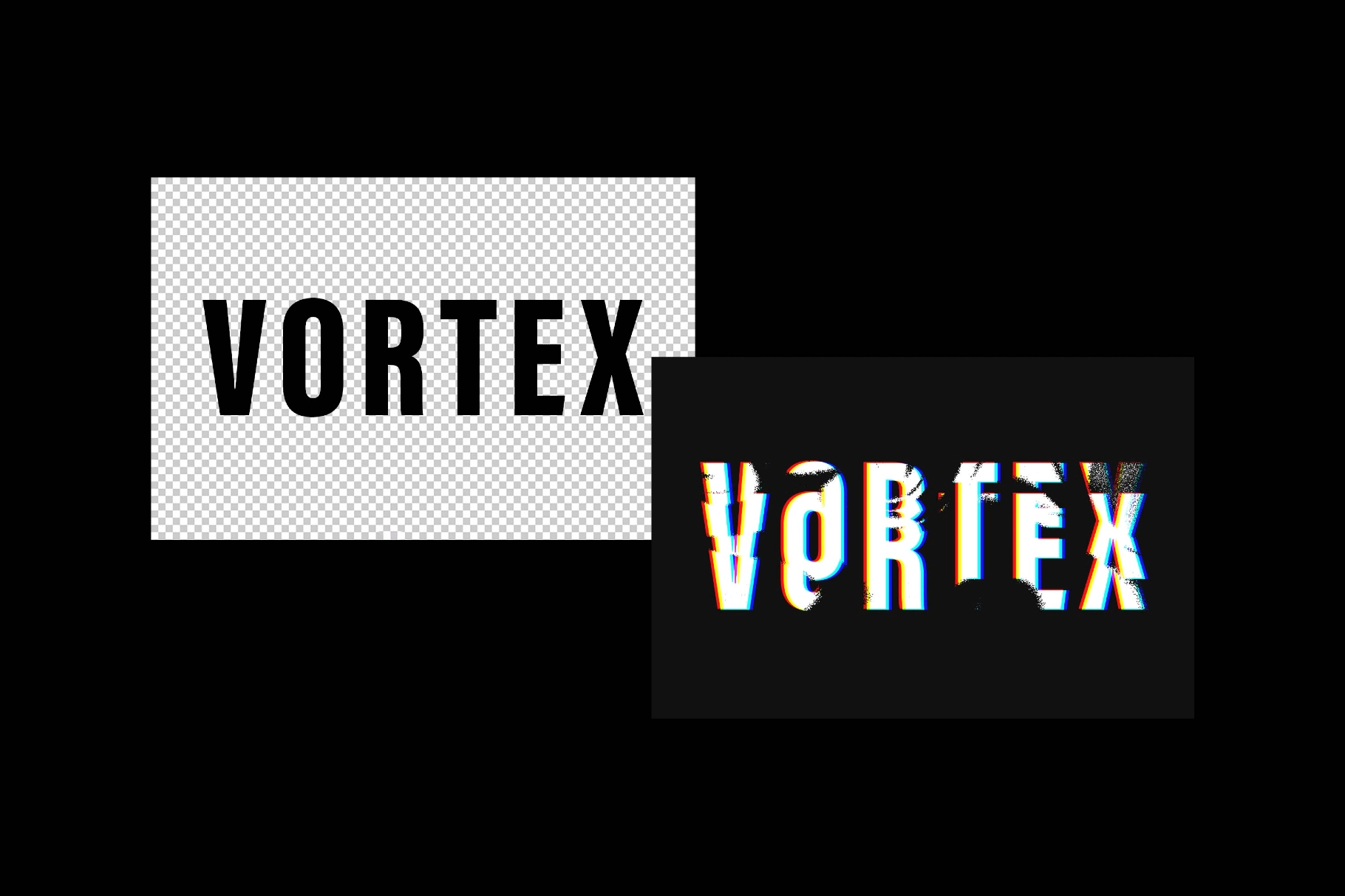 Displaced RGB Distort Effect