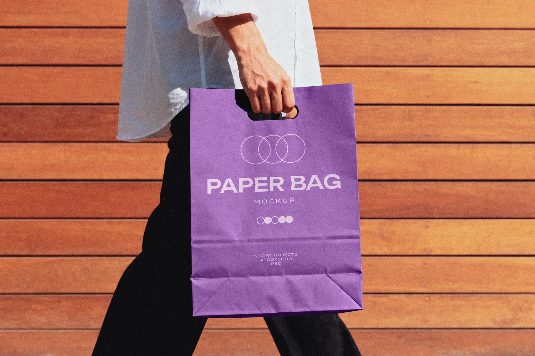Paper Bag Mockup with Die-Cut Handle