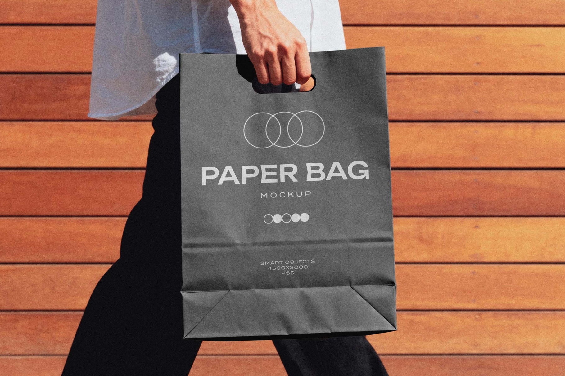 Paper Bag Mockup with Die-Cut Handle