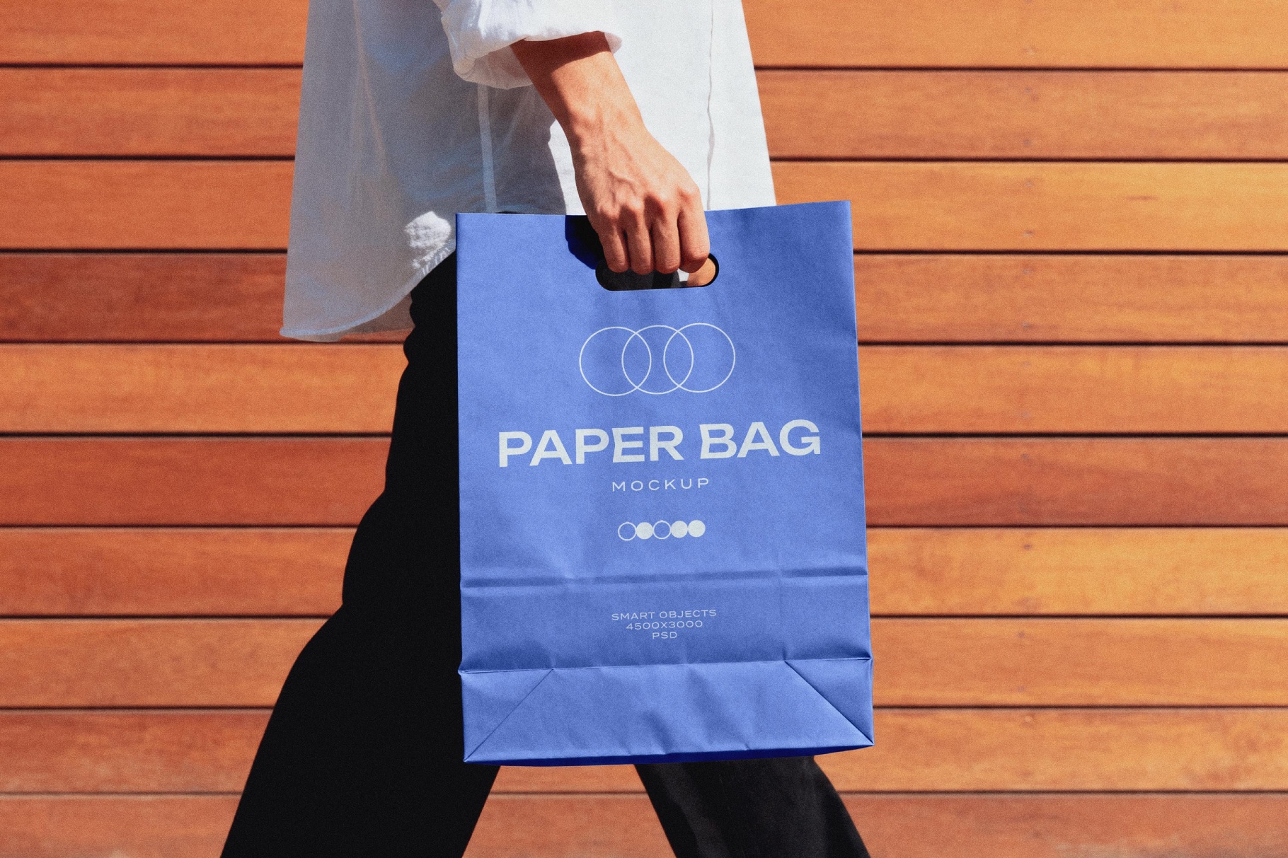 Paper Bag Mockup with Die-Cut Handle
