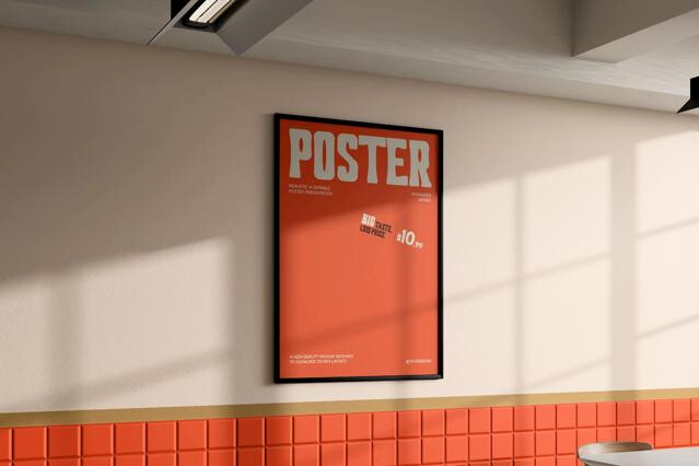 Fast Food Restaurant Poster Mockup