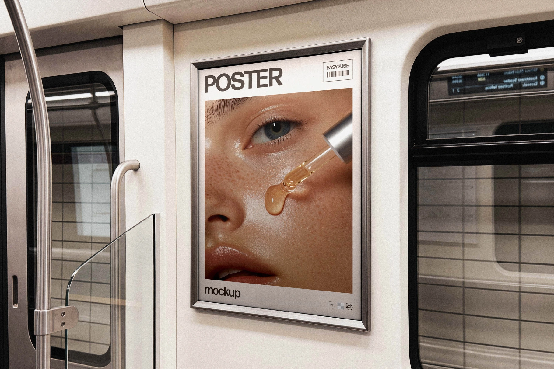Metro Train Poster Mockup