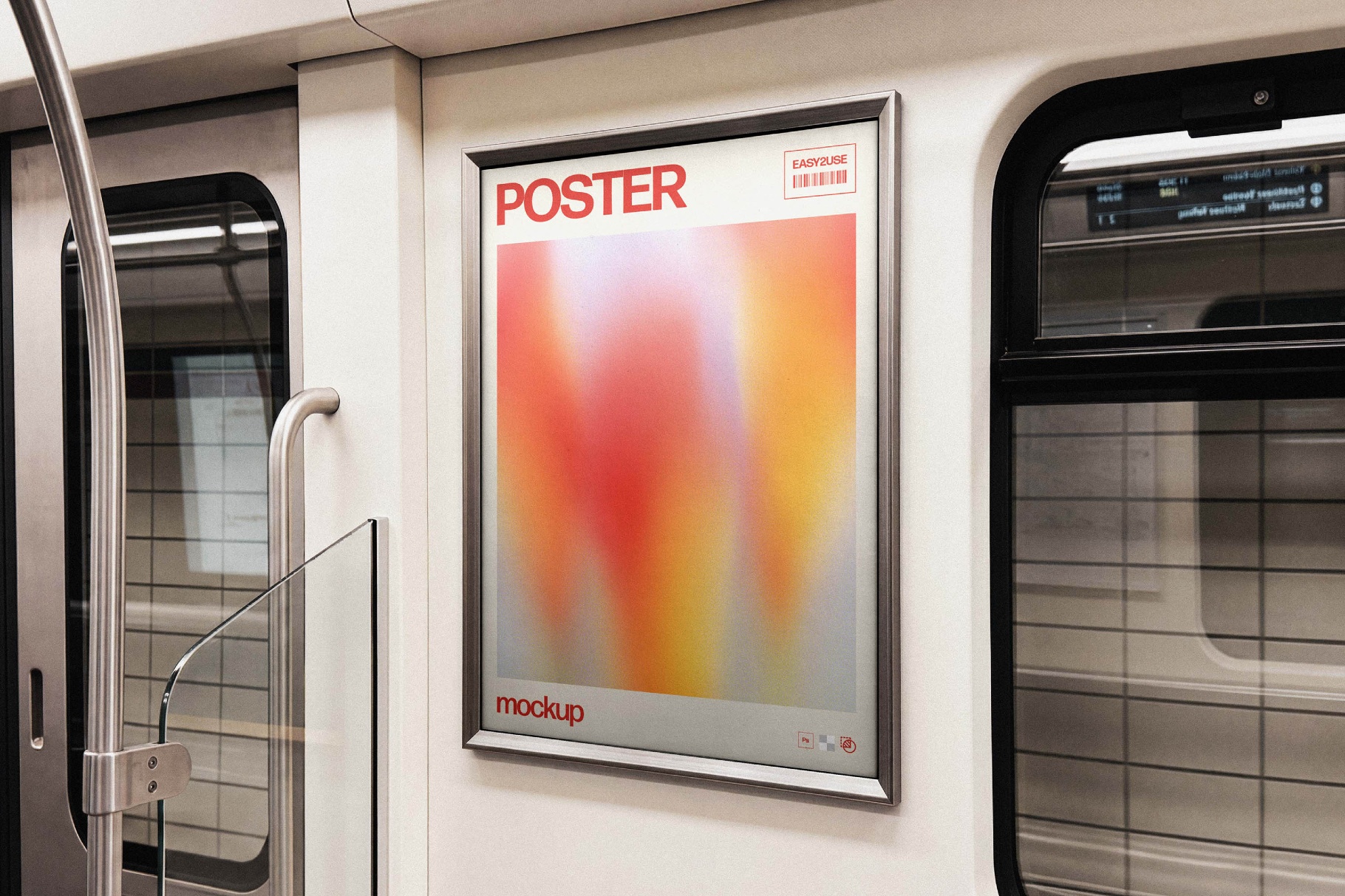 Metro Train Poster Mockup