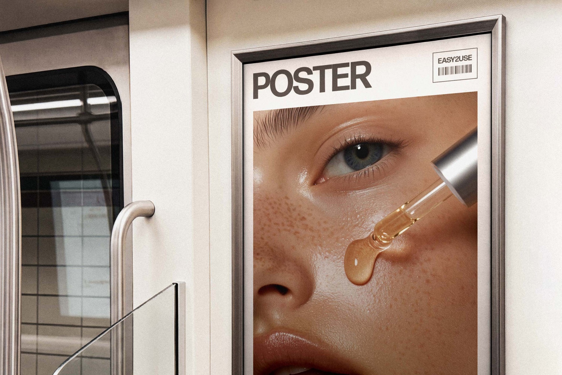 Metro Train Poster Mockup