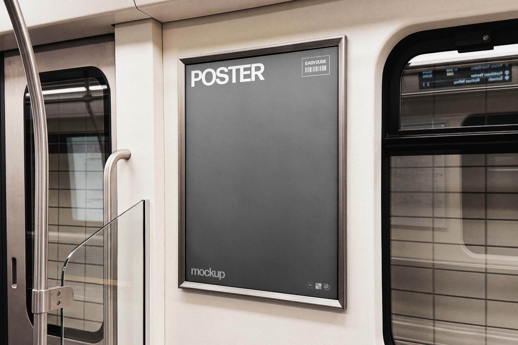 Metro Train Poster Mockup