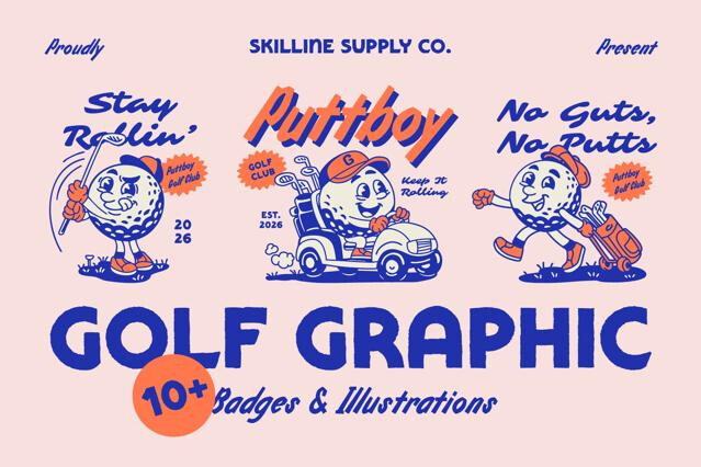 Golf Cartoon Character Pack