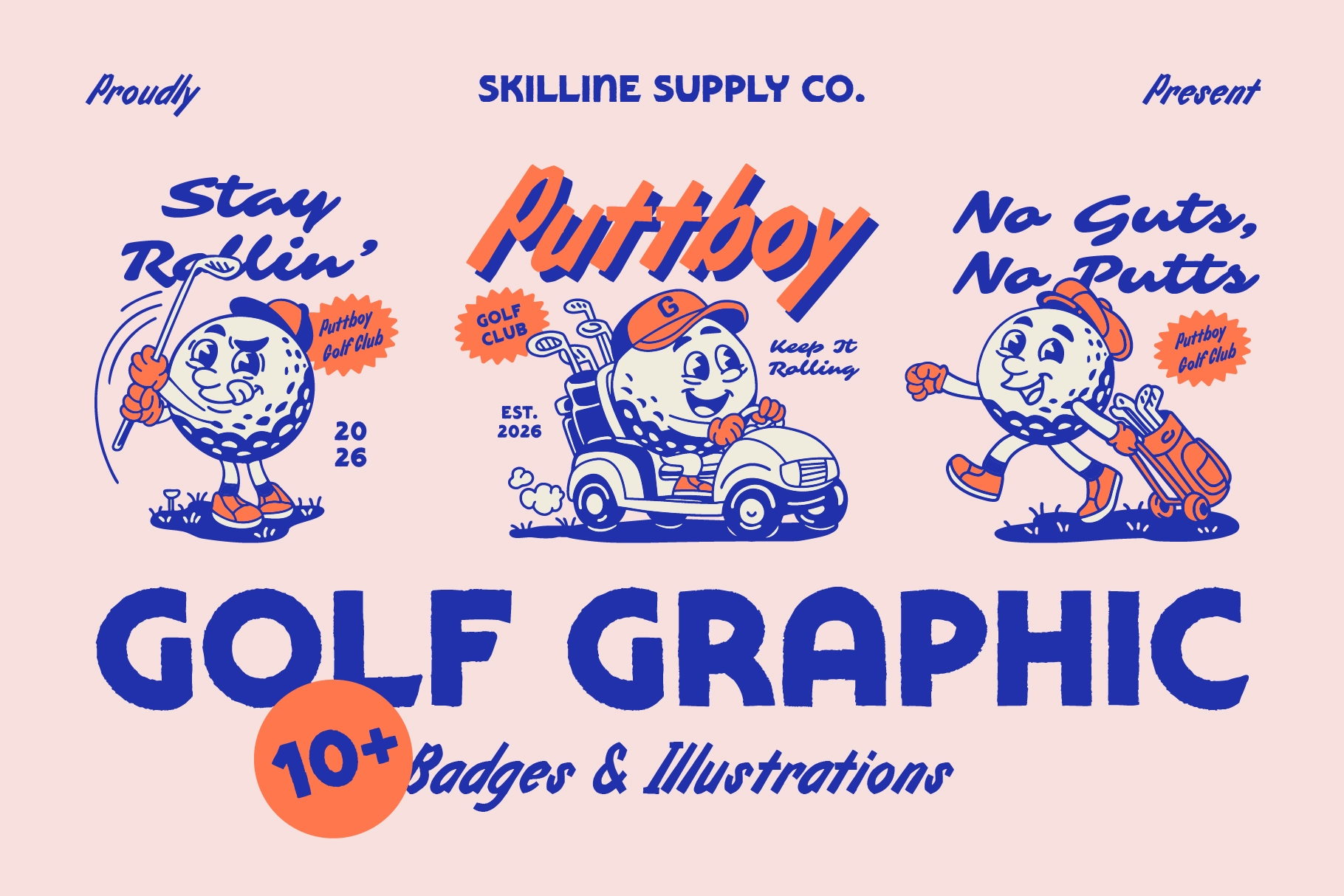 Golf Cartoon Character Pack