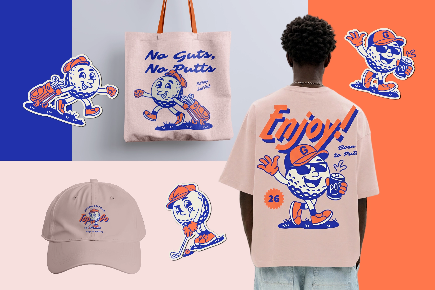 Golf Cartoon Character Pack