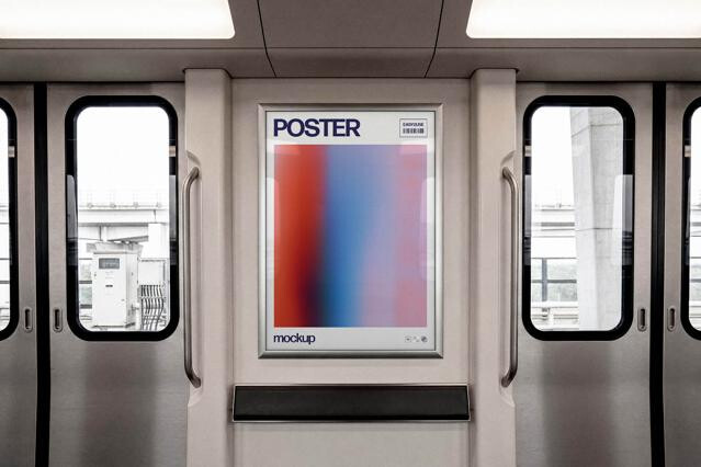 Transit Train Poster Mockup