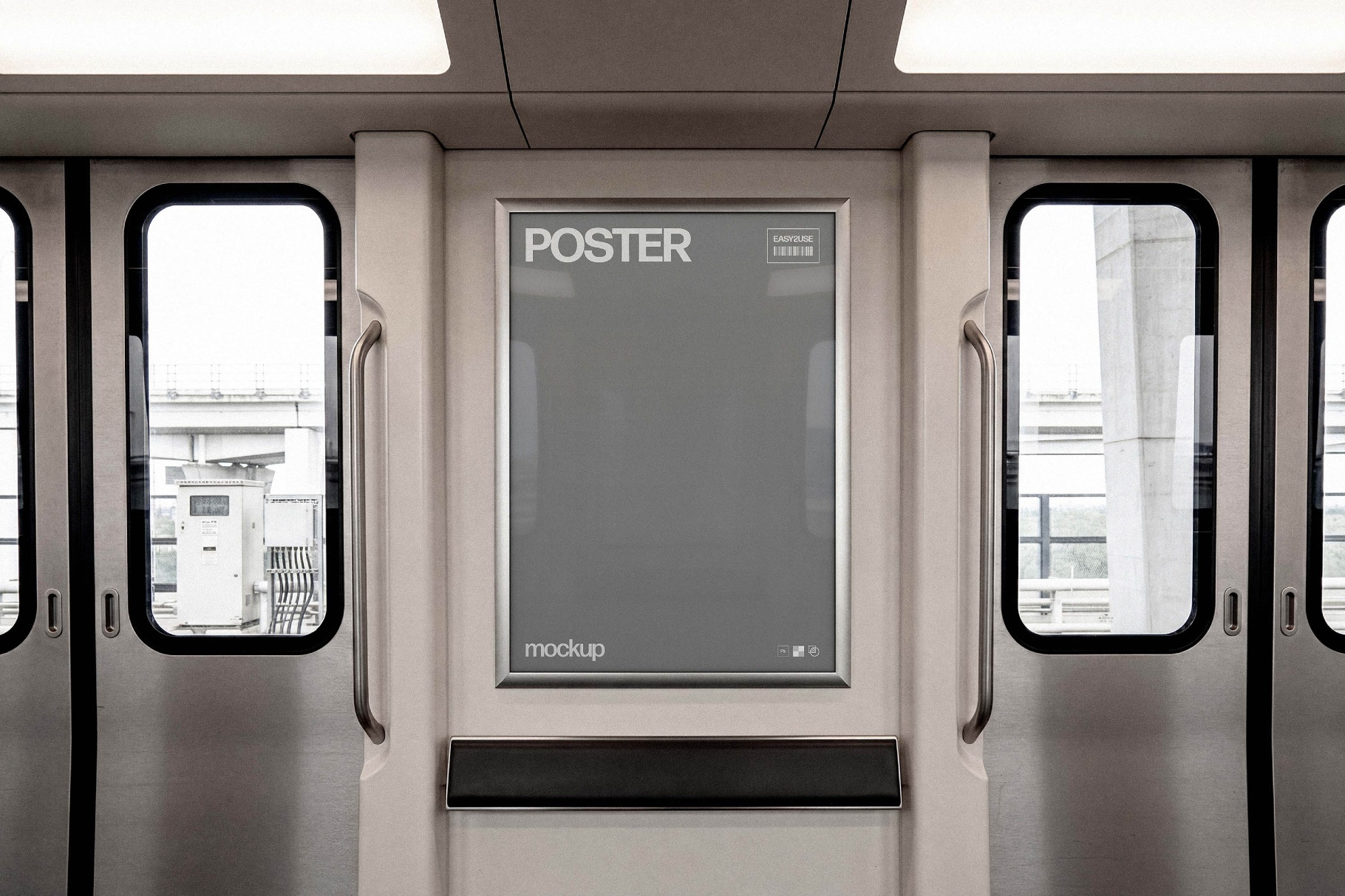Transit Train Poster Mockup
