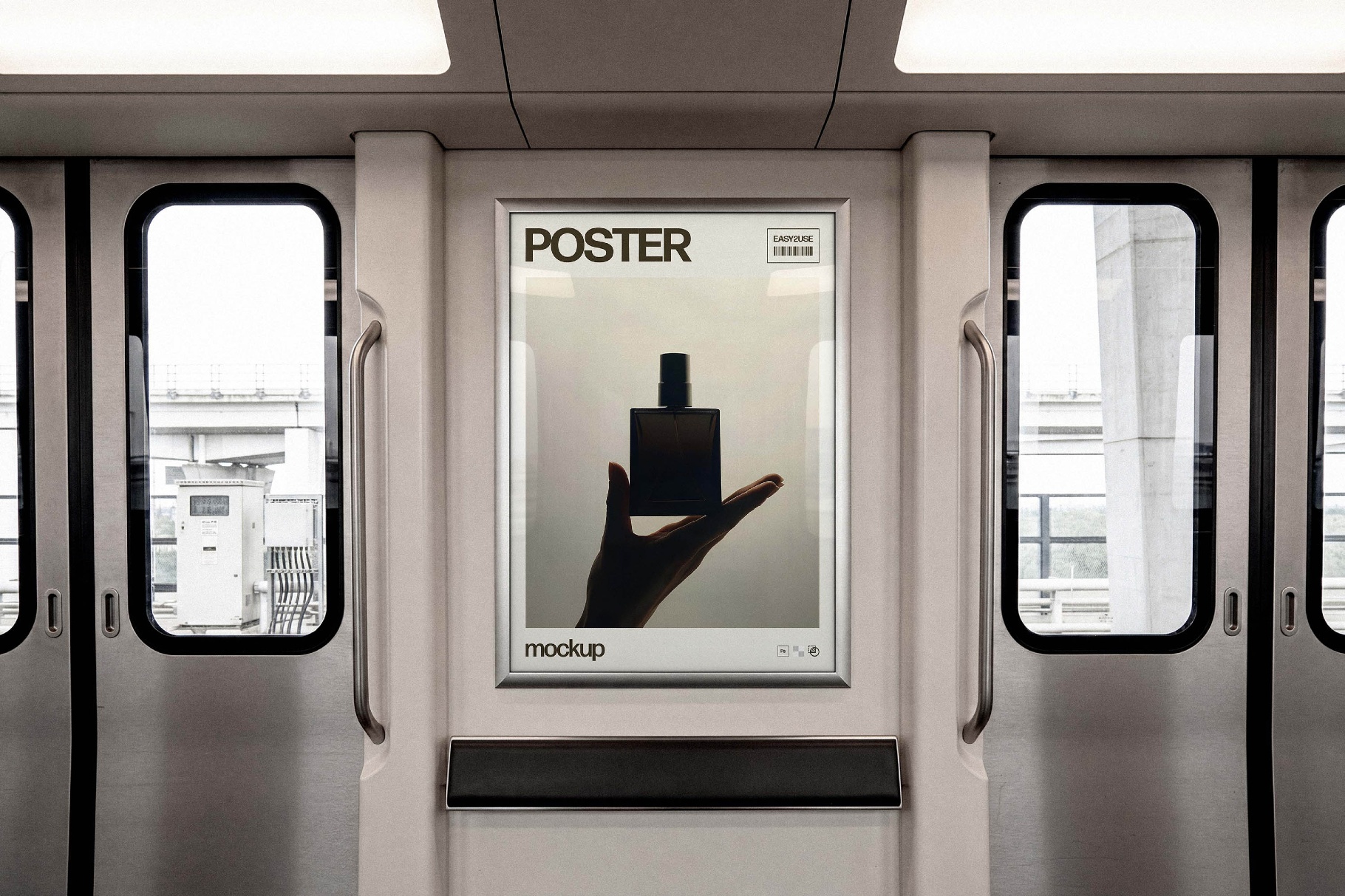 Transit Train Poster Mockup