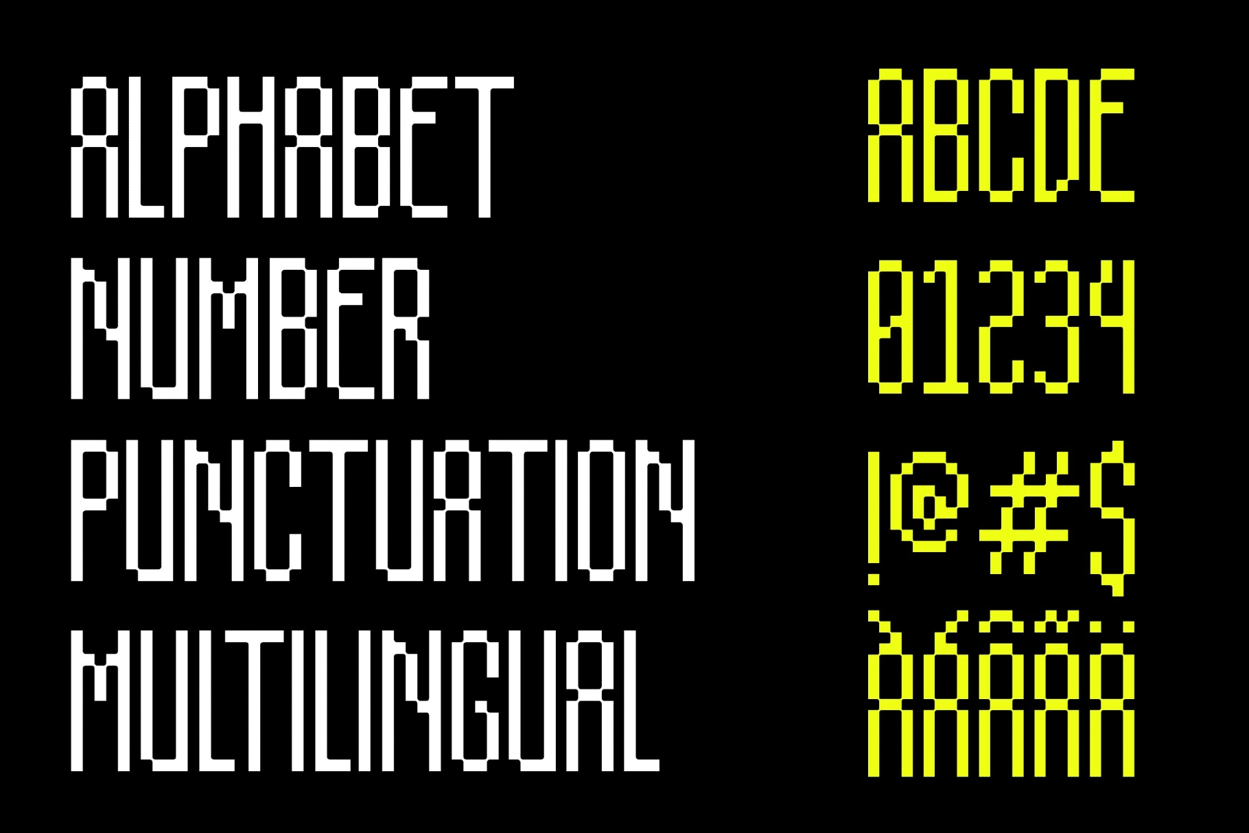 Hexon Narrow - Sci-Fi Pixel Display Font