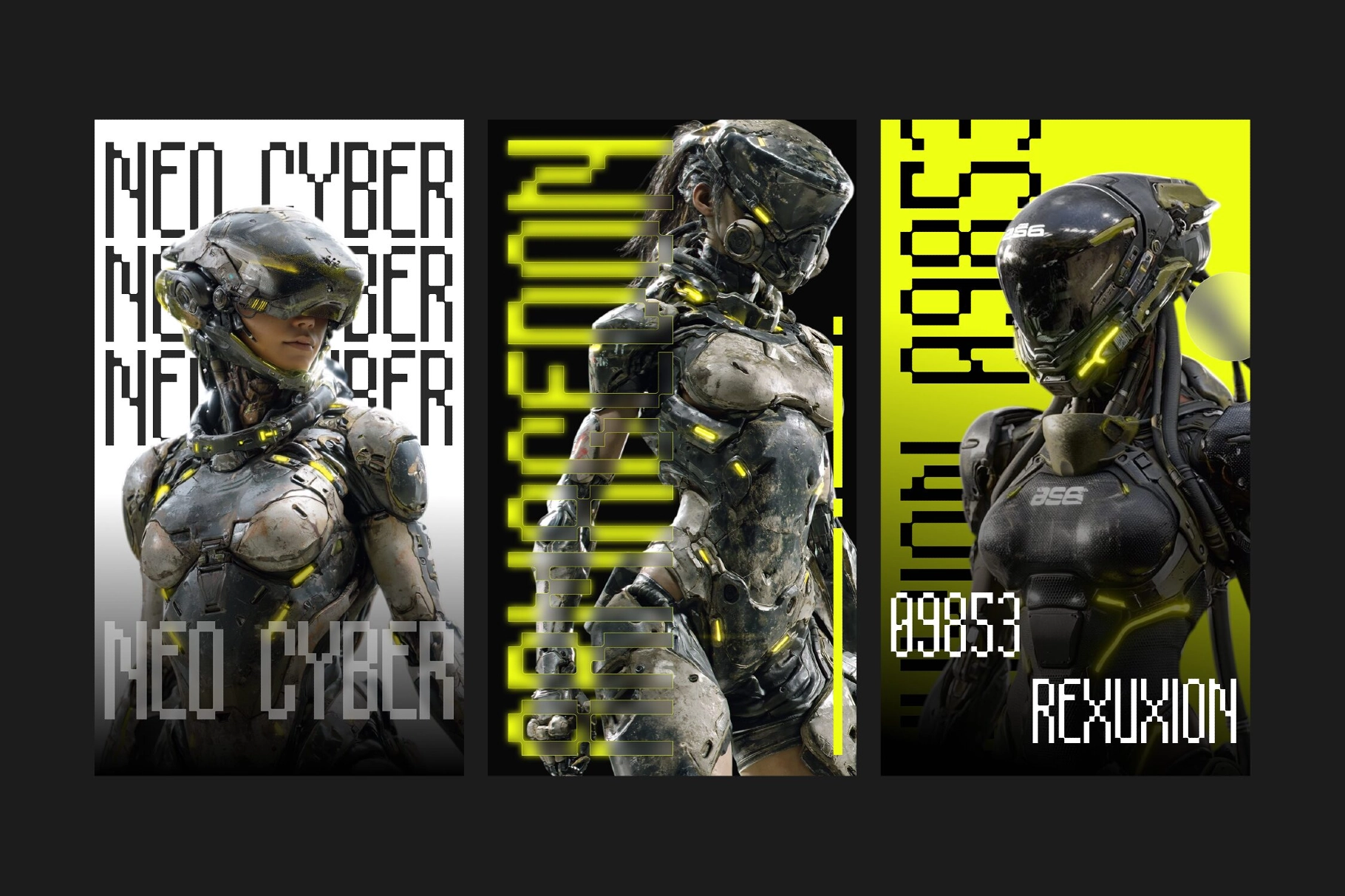 Hexon Narrow - Sci-Fi Pixel Display Font