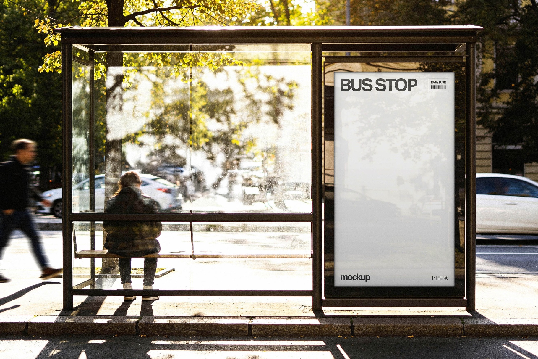 Bus Stop Advertising Mockup