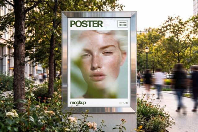 Outdoor Poster Stand Mockup