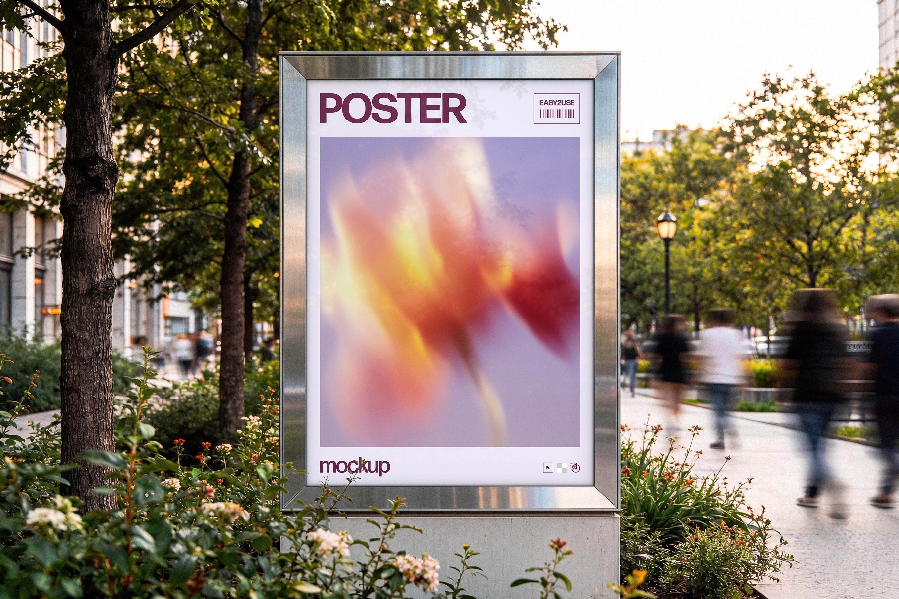 Outdoor Poster Stand Mockup