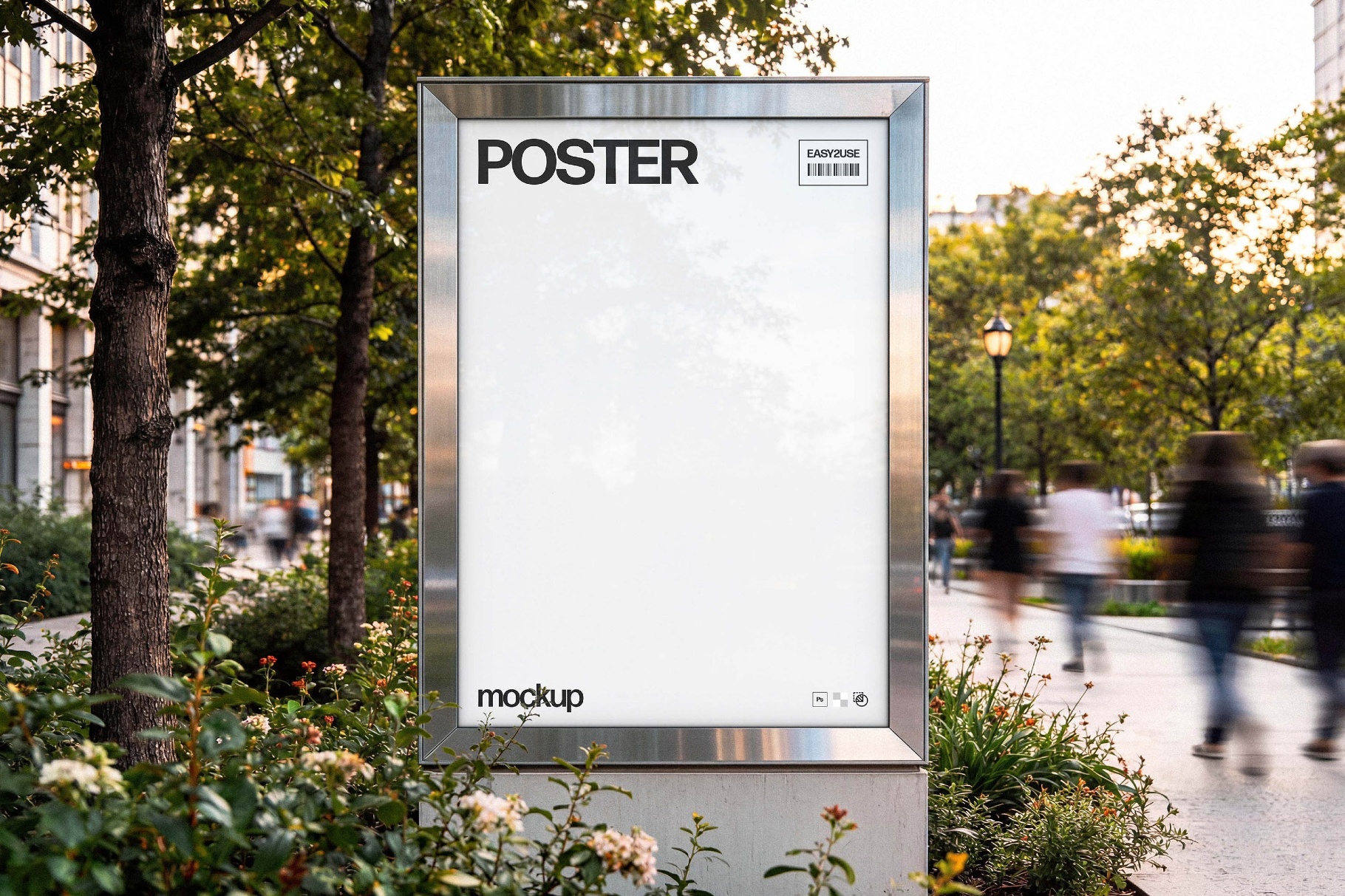 Outdoor Poster Stand Mockup