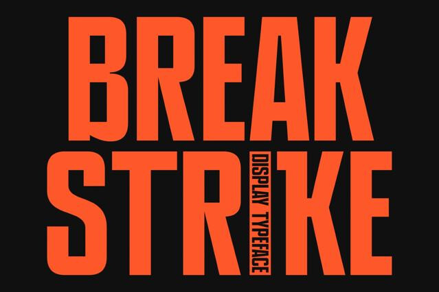 PRAK Breakstrike - Bold Condensed Display Font