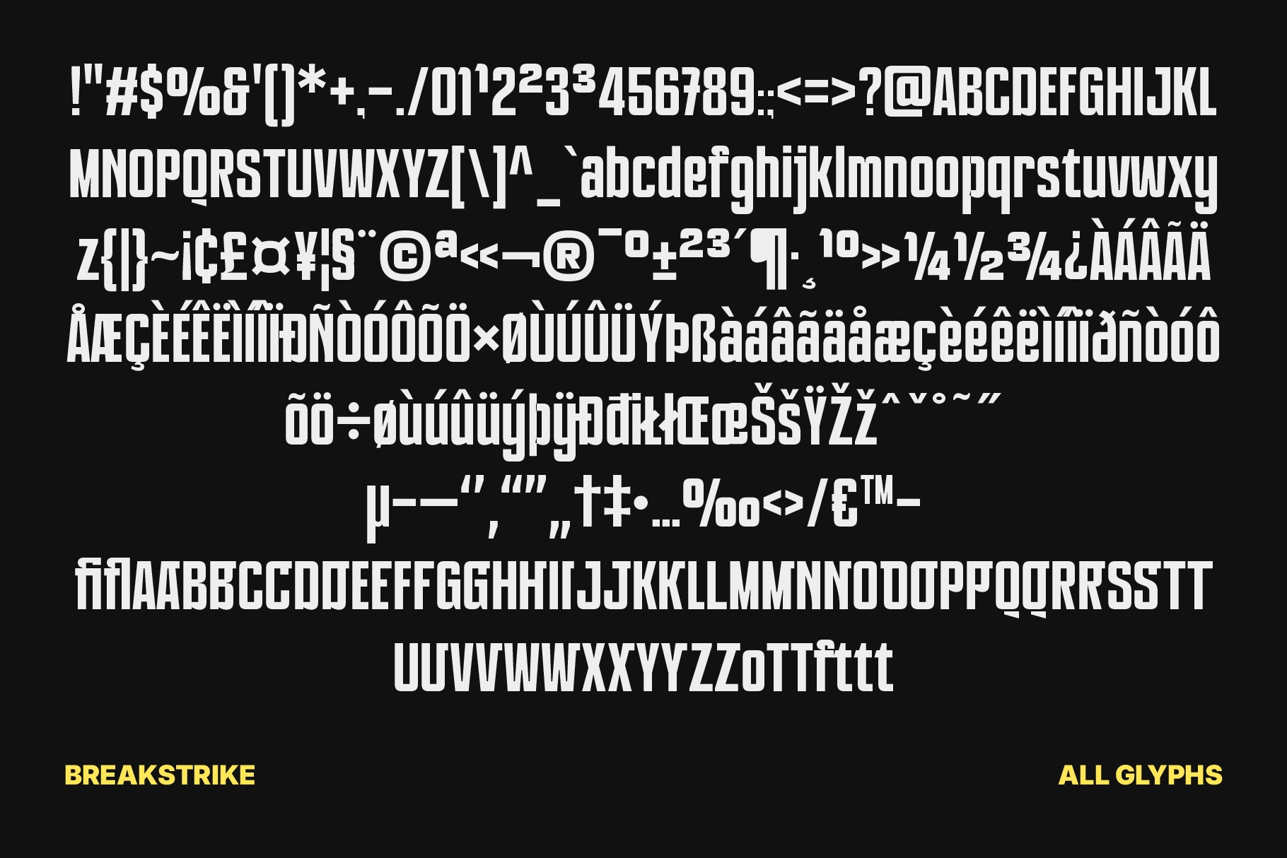 PRAK Breakstrike - Bold Condensed Display Font