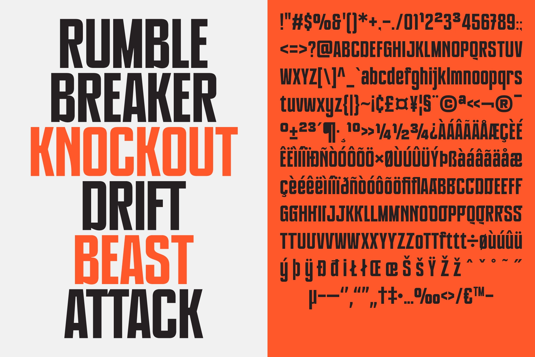 PRAK Breakstrike - Bold Condensed Display Font