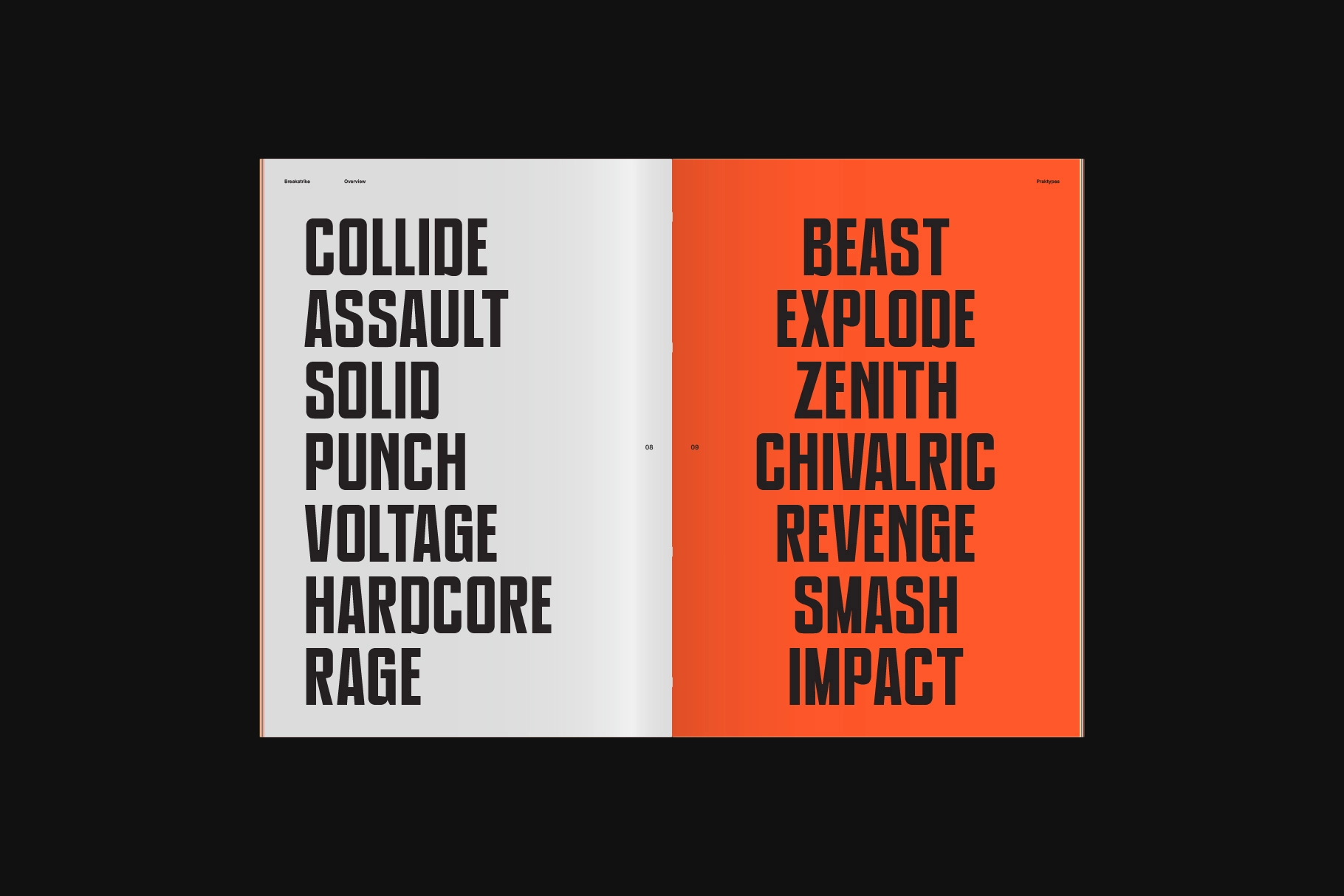 PRAK Breakstrike - Bold Condensed Display Font