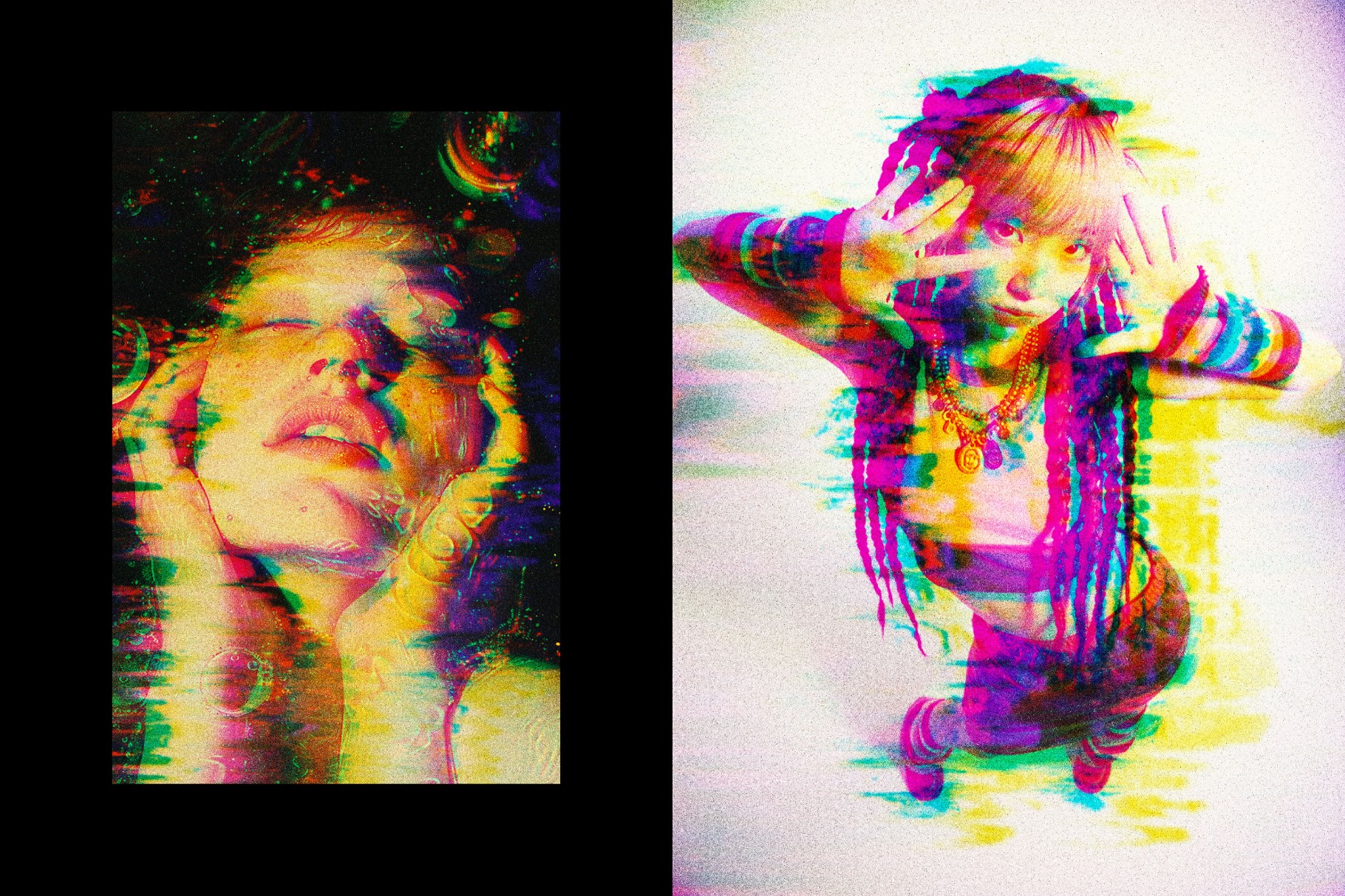 Acid Glitch Photo Effect