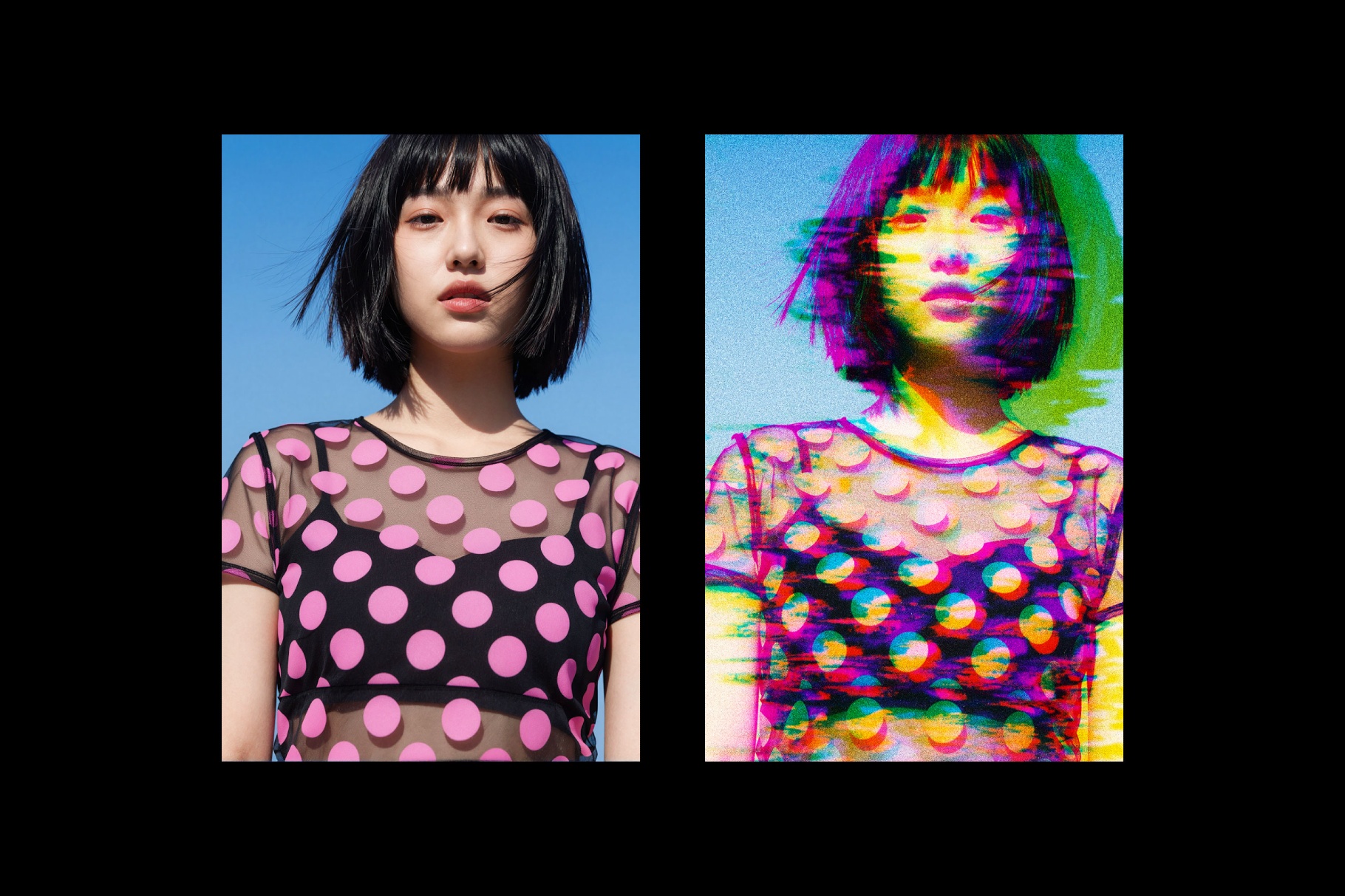 Acid Glitch Photo Effect