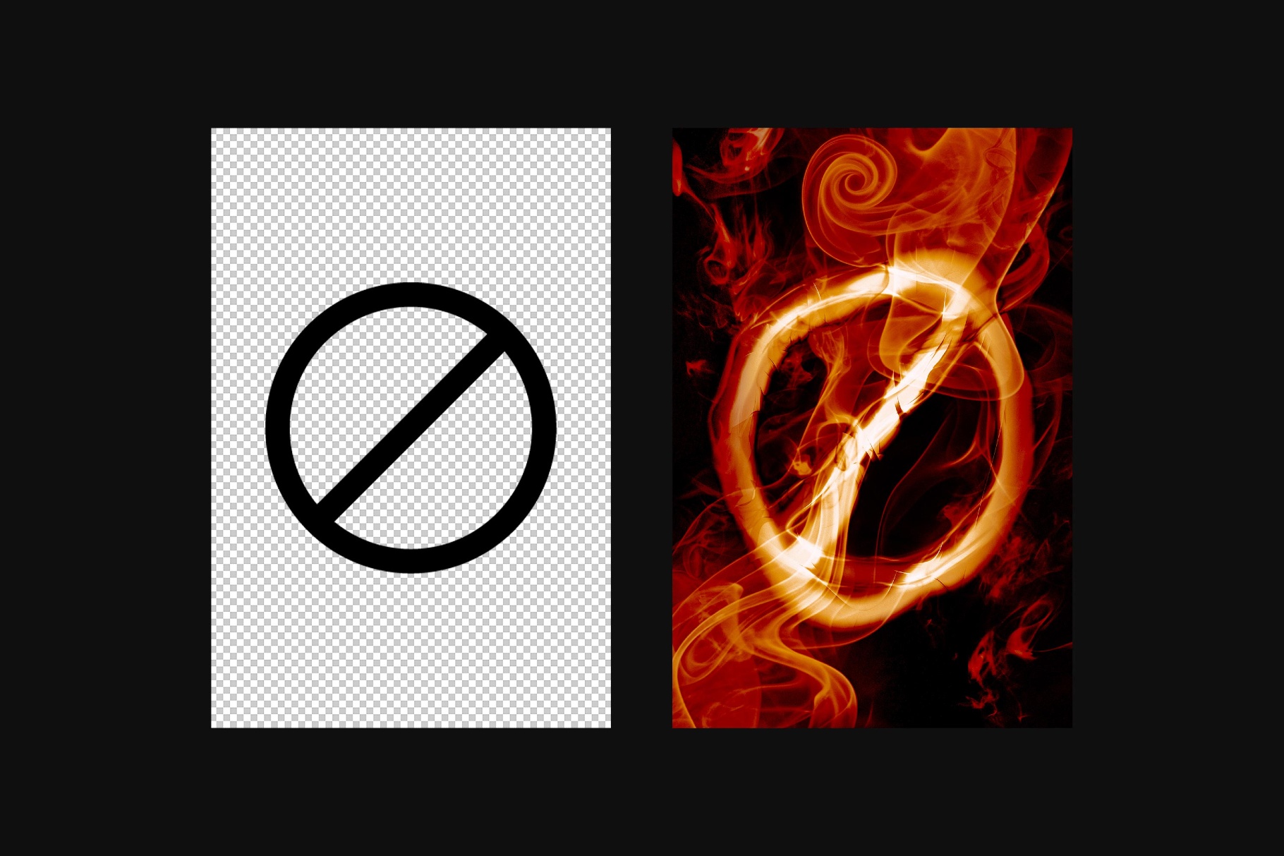 Smoke Distort Text Effect