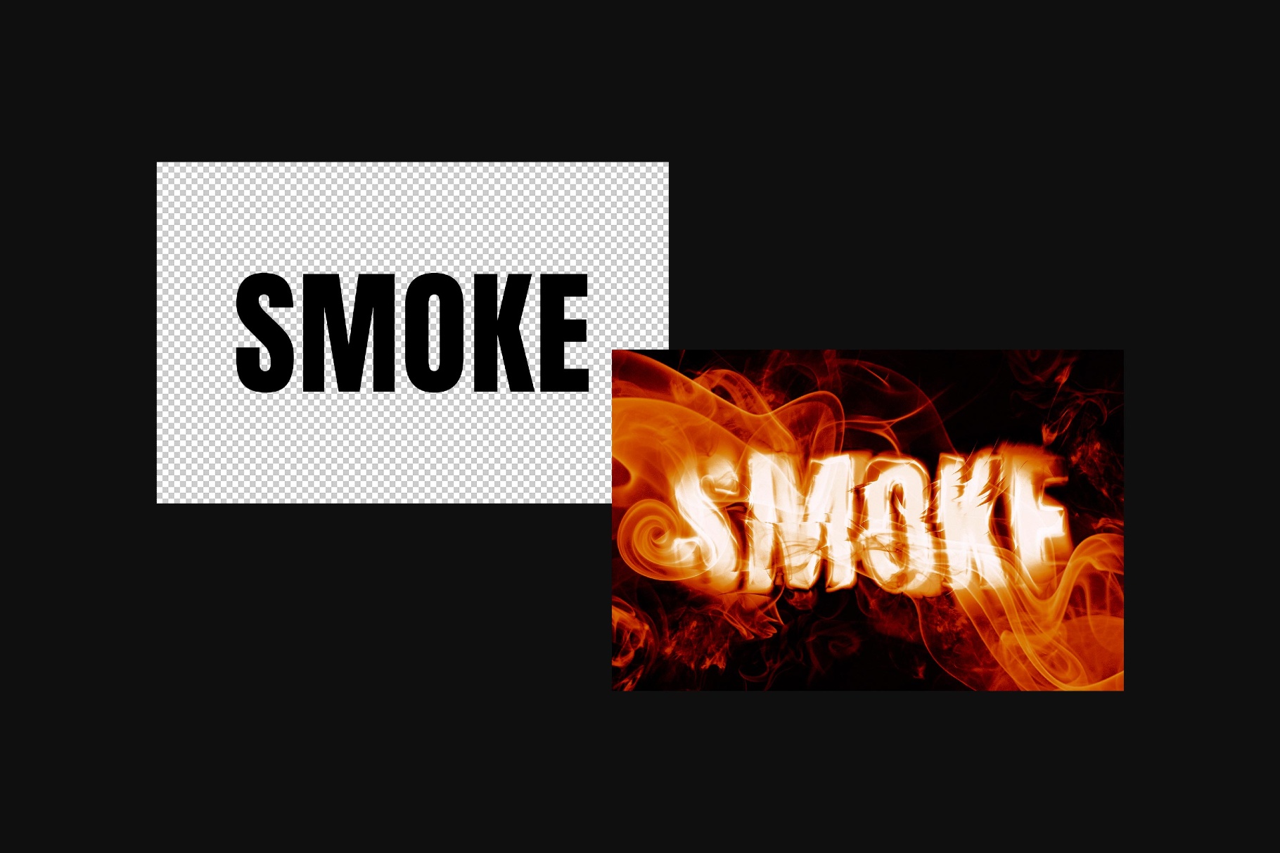 Smoke Distort Text Effect