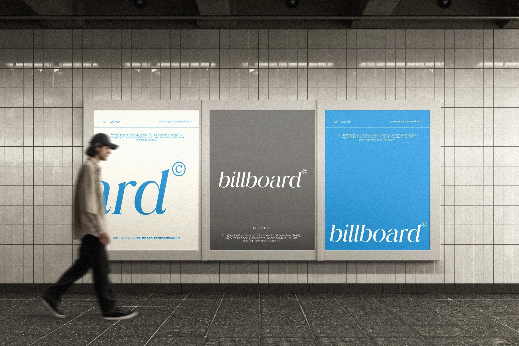 Subway Advertising Poster Mockup