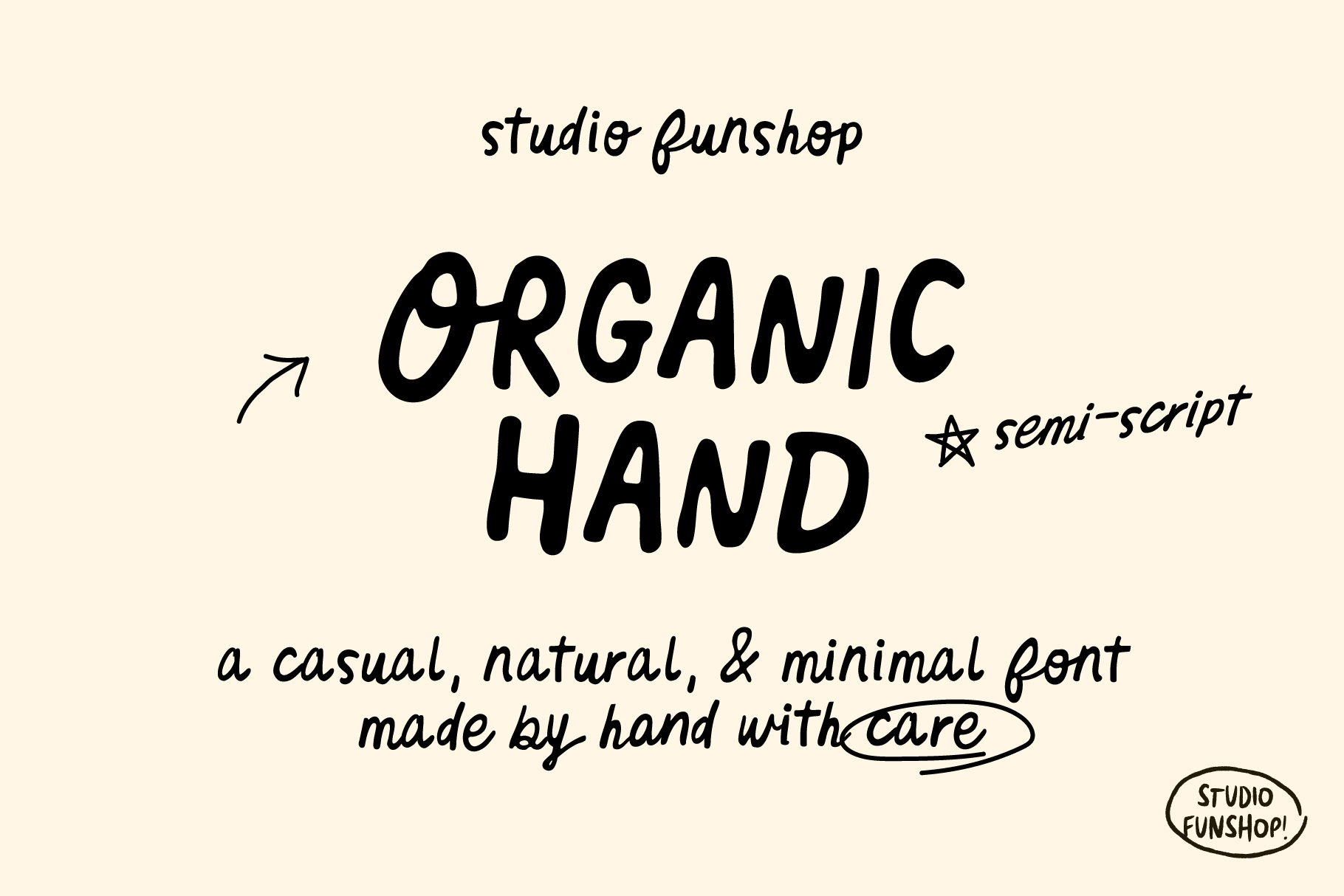 Organic Hand - Semi-Script Font