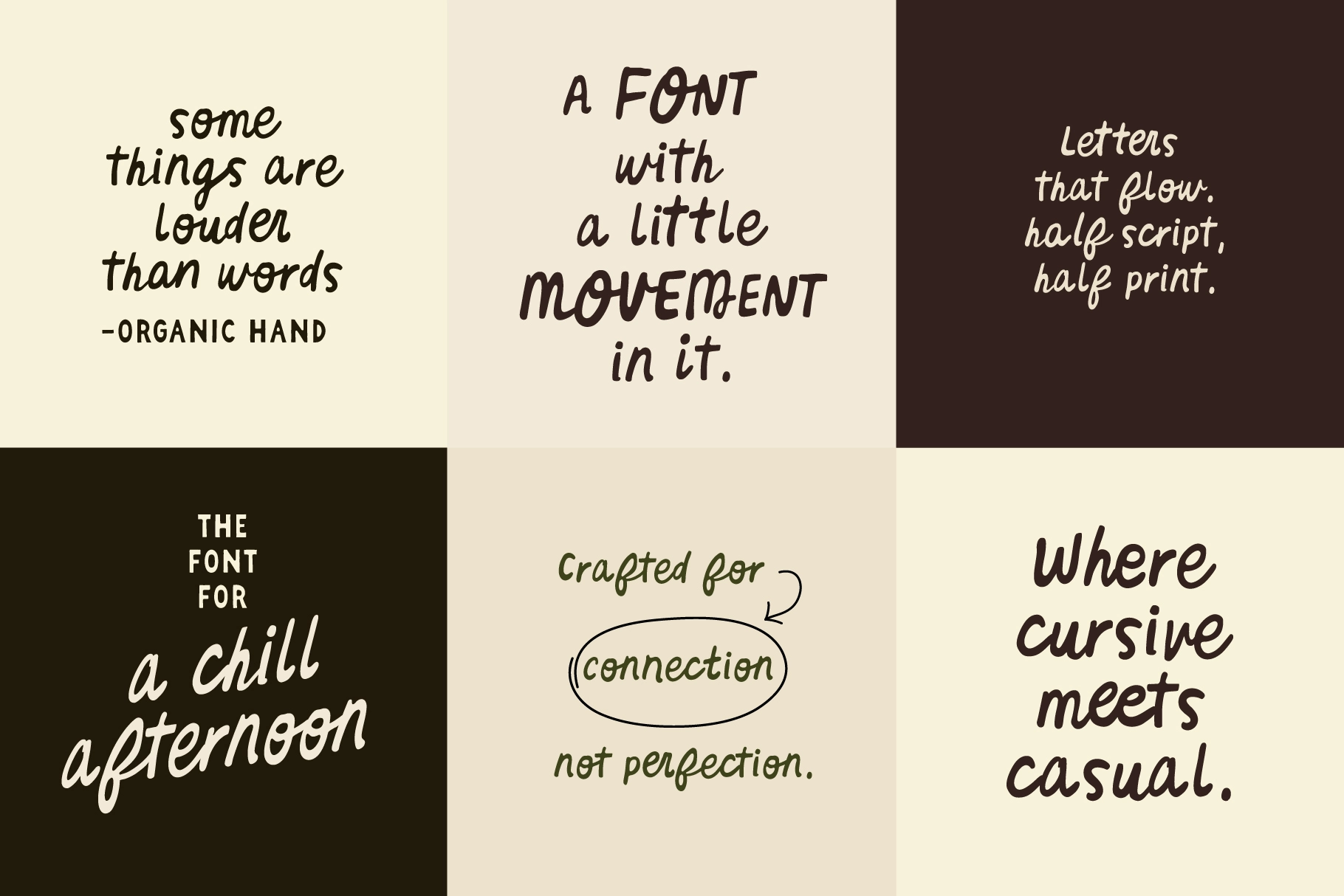 Organic Hand - Semi-Script Font