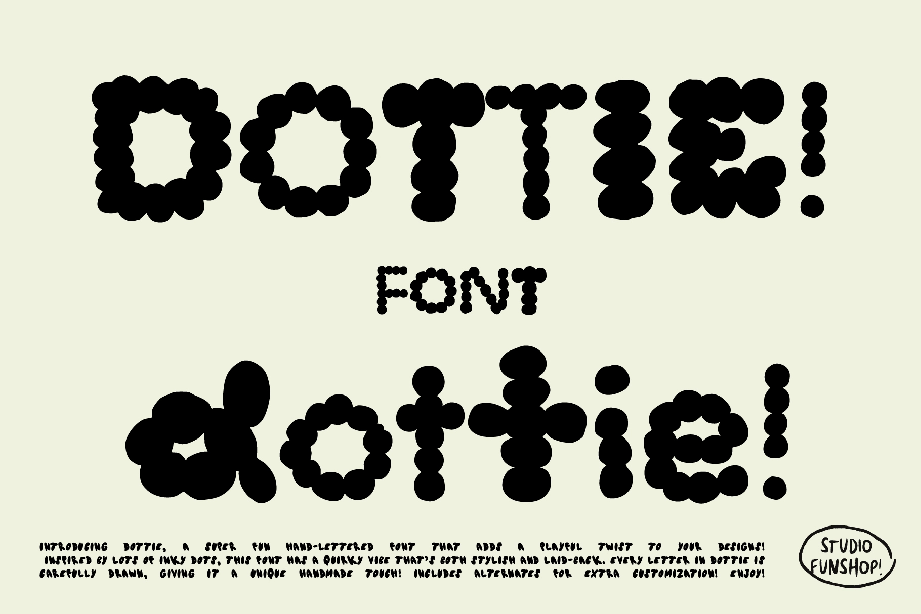 Dottie - Hand-Lettered Dot Font