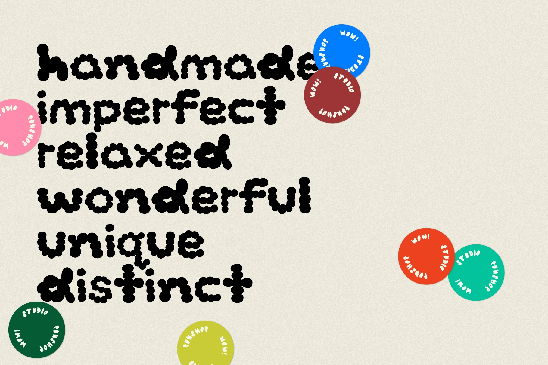 Dottie - Hand-Lettered Dot Font
