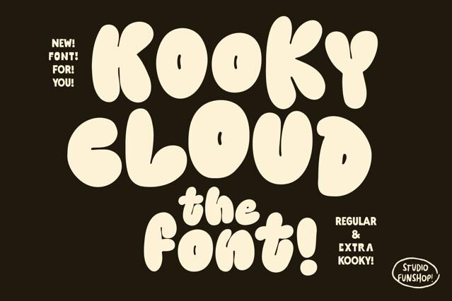 Kooky Cloud! Bold Bubble Font