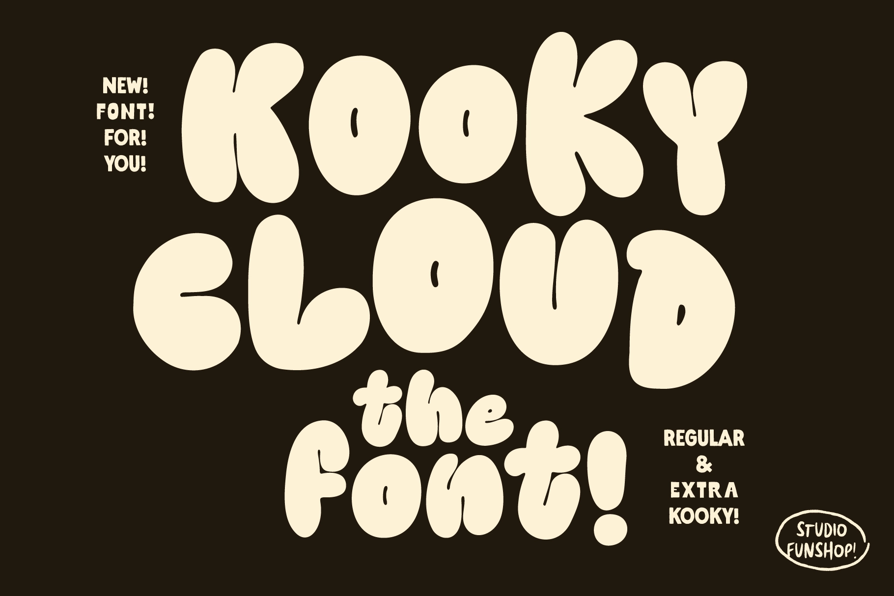 Kooky Cloud! Bold Bubble Font