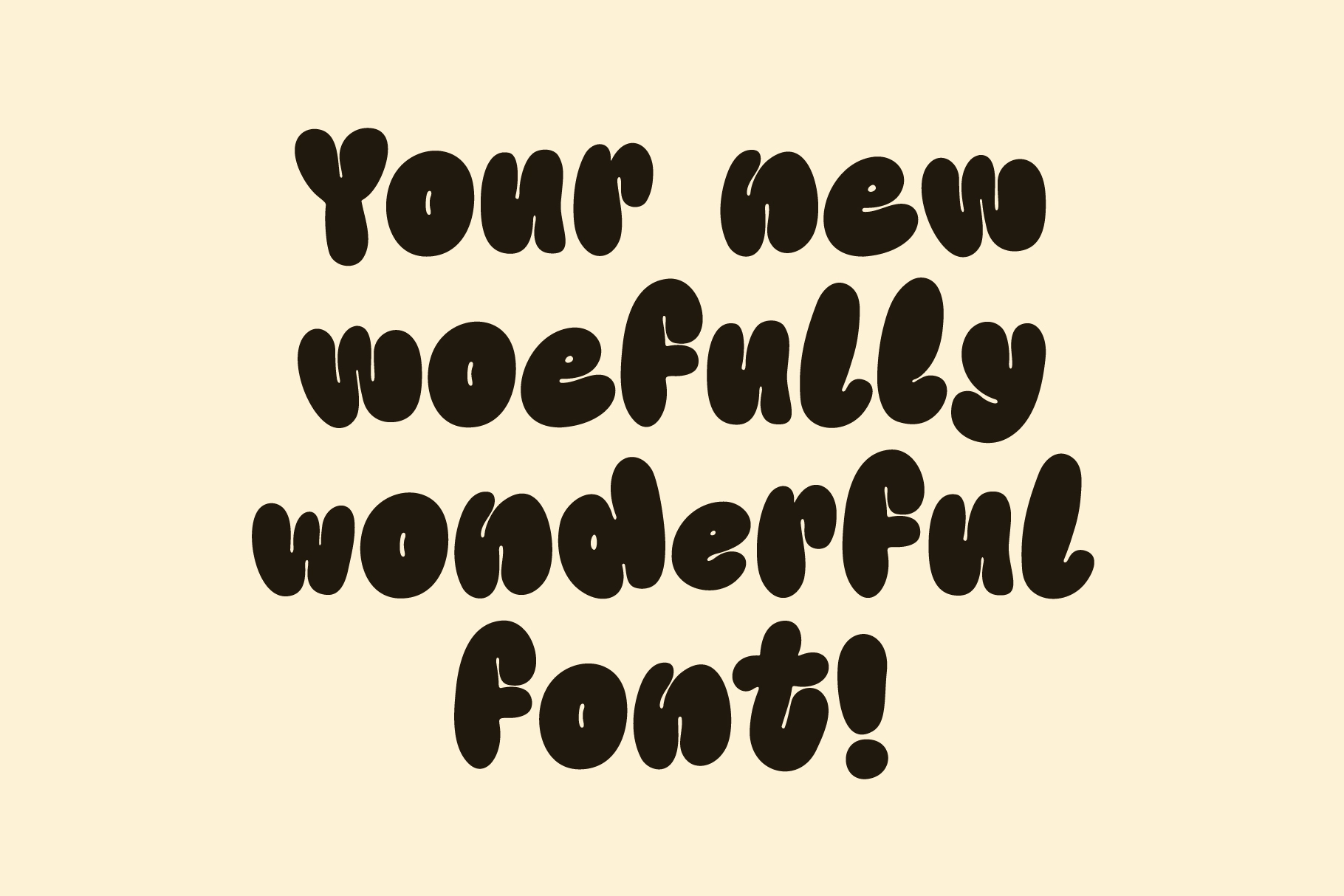 Kooky Cloud! Bold Bubble Font