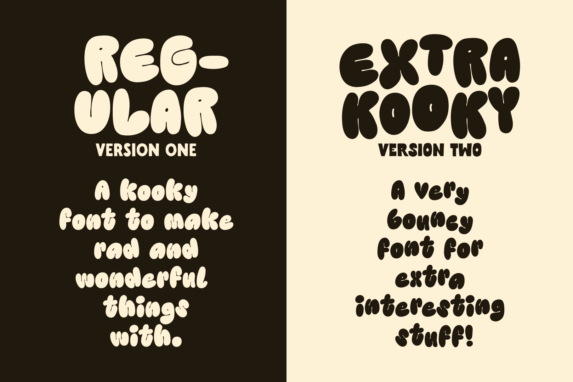 Kooky Cloud! Bold Bubble Font