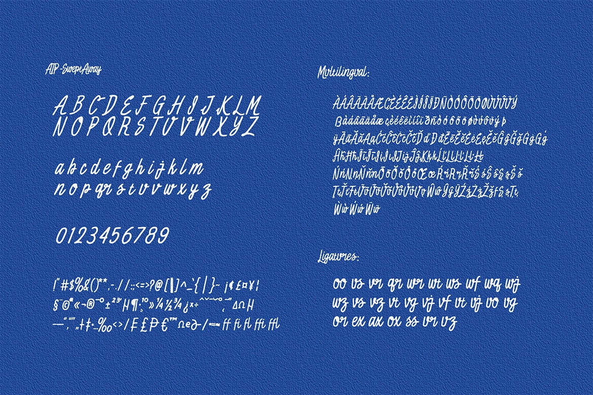 Swept Away - Handwritten Script Font