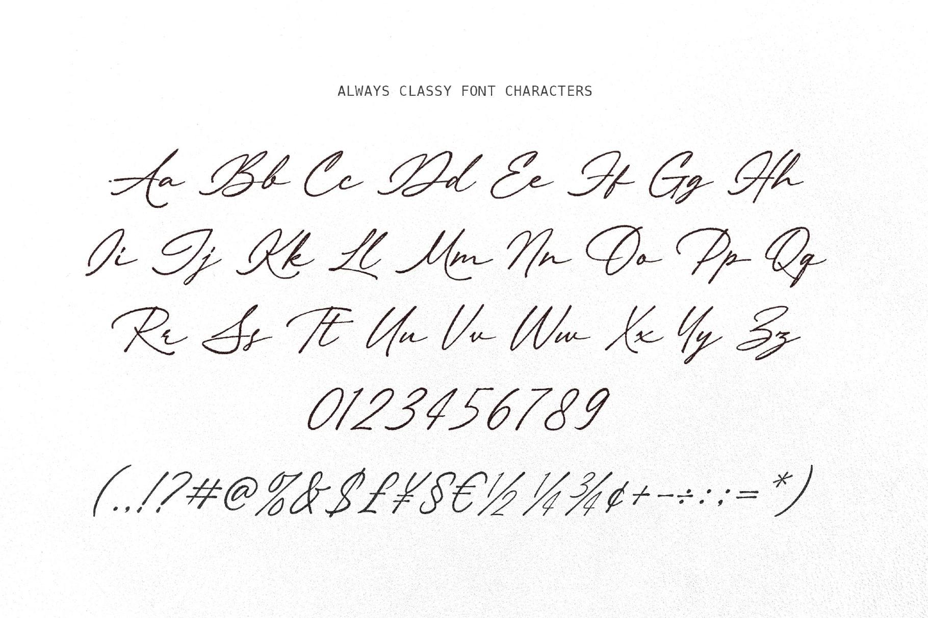 Always Classy – Elegant Handwritten Font