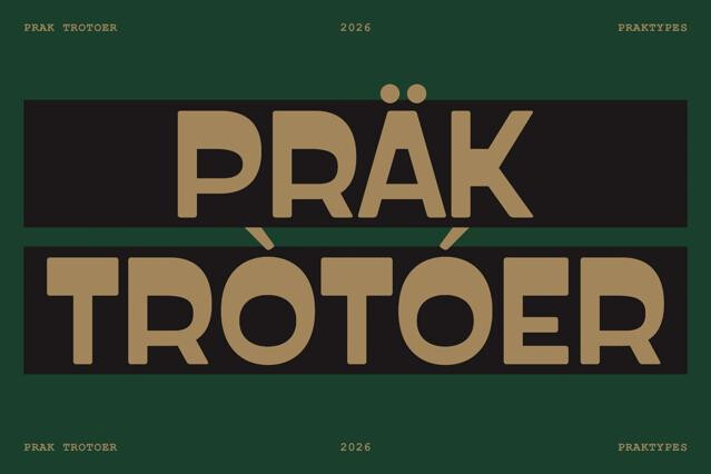 PRAK Trotoer - Vintage Display Font
