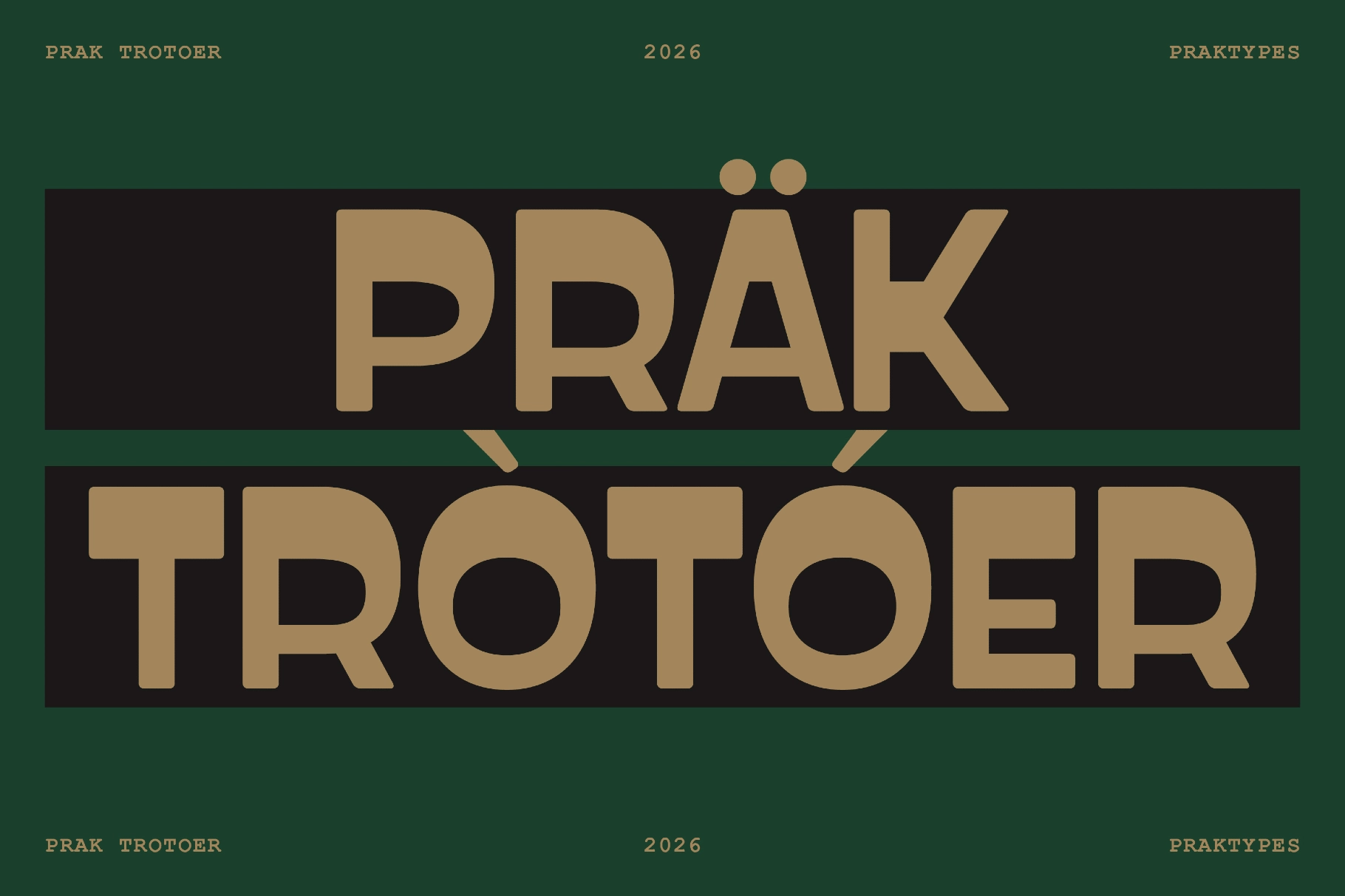 PRAK Trotoer - Vintage Display Font