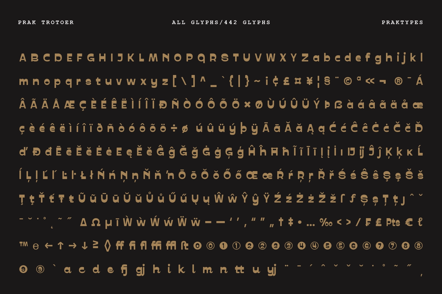 PRAK Trotoer - Vintage Display Font