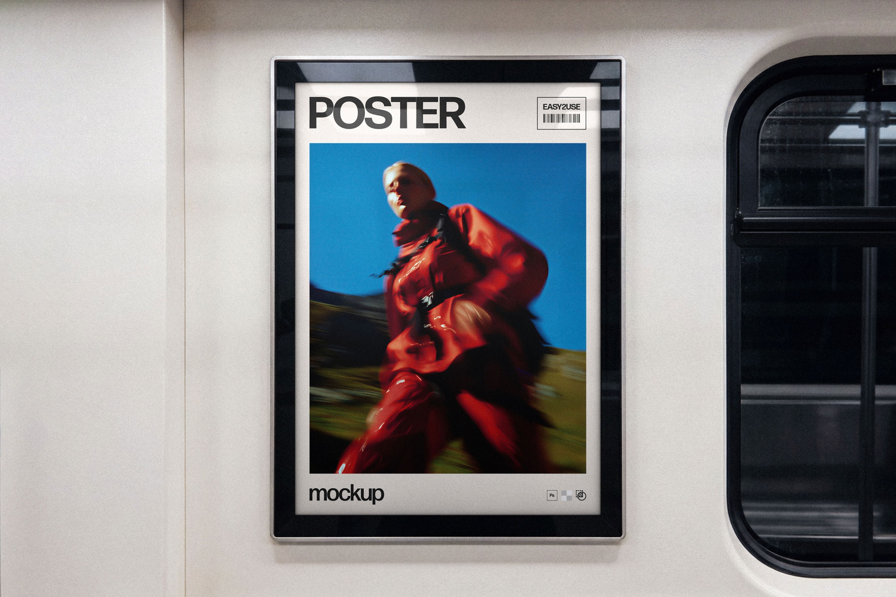 Subway Train Poster Mockup