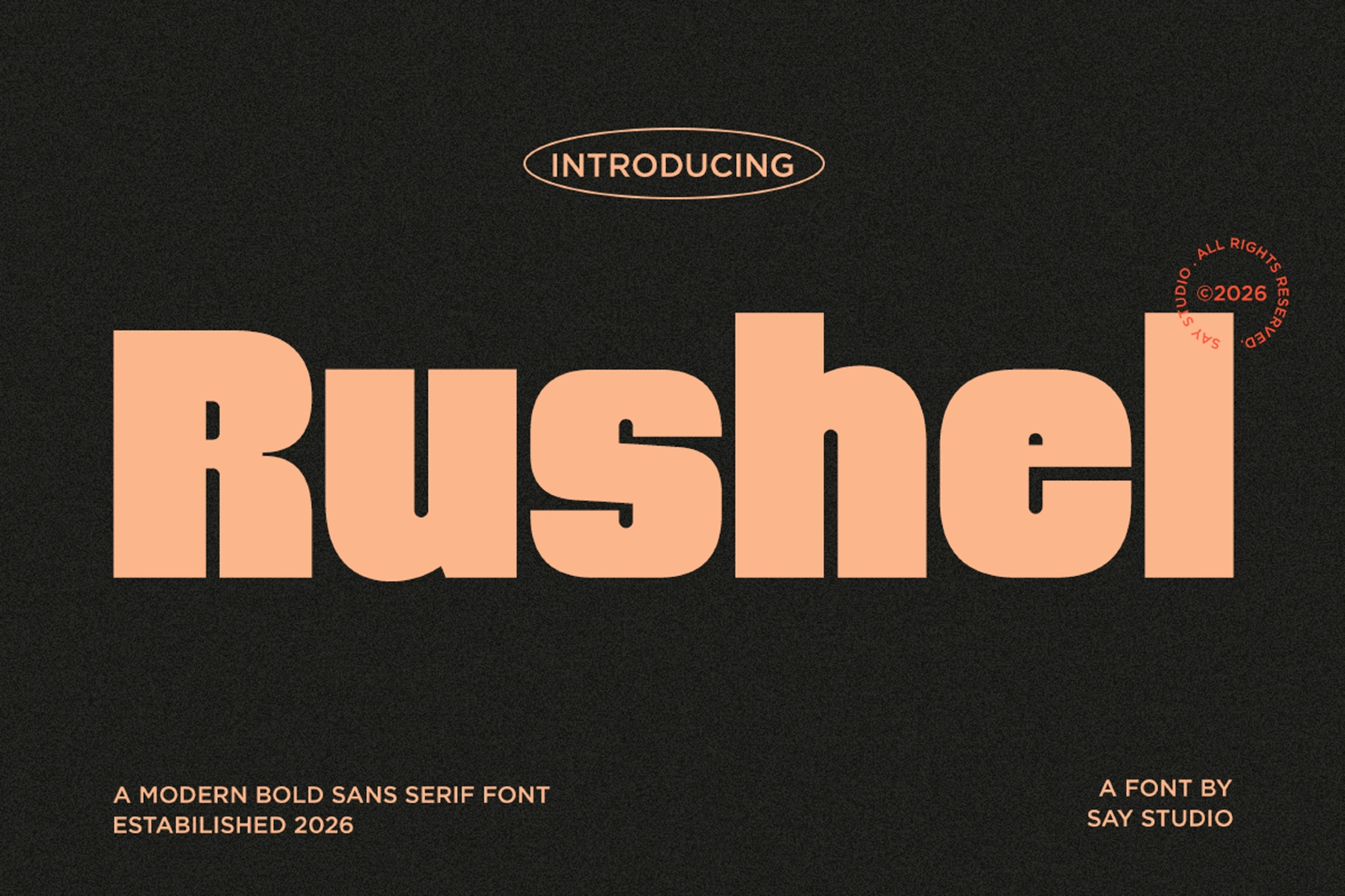 Rushel - Bold Sans Serif Font