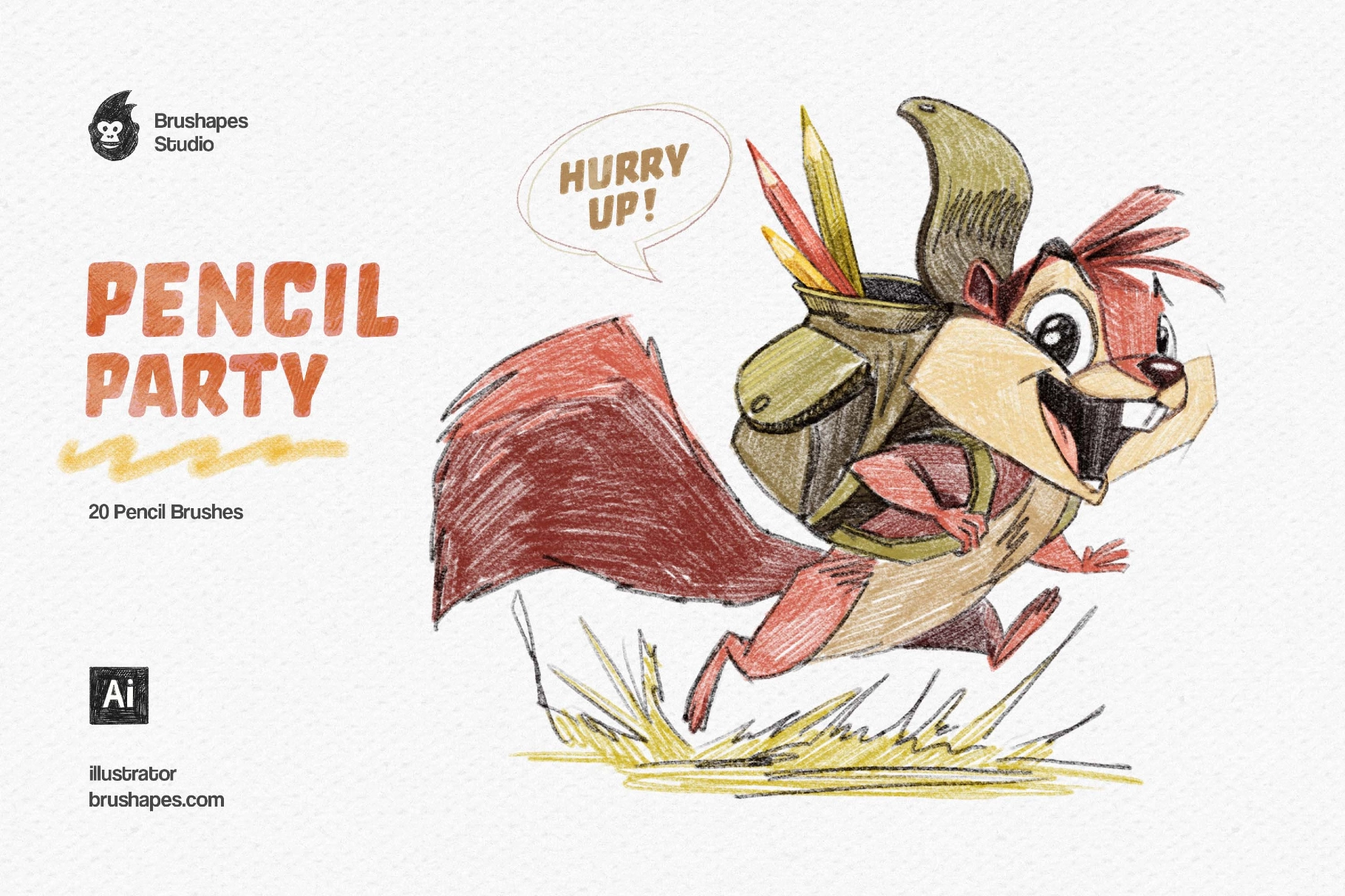 Pencil Party Illustrator Brushes