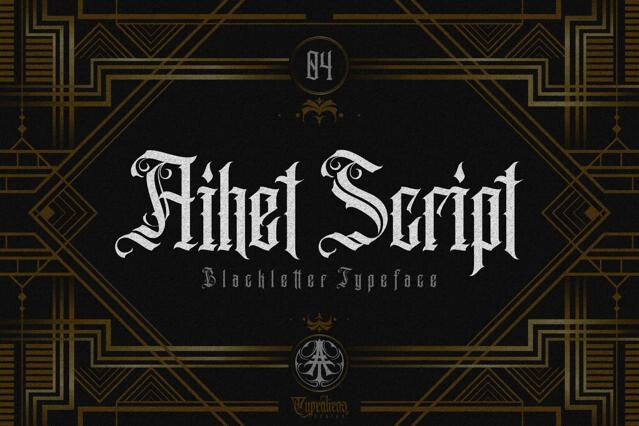 Aihet Script - Vintage Blackletter Font