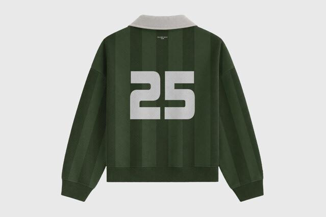 Long Sleeve Polo Jersey Mockup - Back View